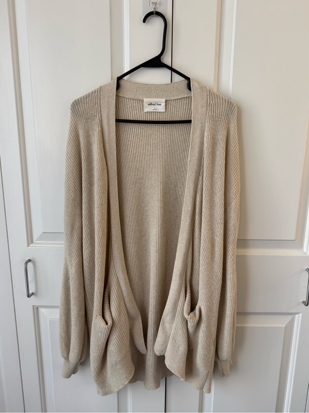 Aritzia Wilfred Free Travel Cardigan Heather Birch Size Small